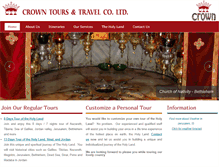 Tablet Screenshot of crown-tours.com